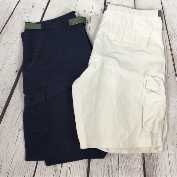 GAP Shorts Gap 2 Pairs Belted Hiking Cotton Cargo Shorts 38 Poshmark